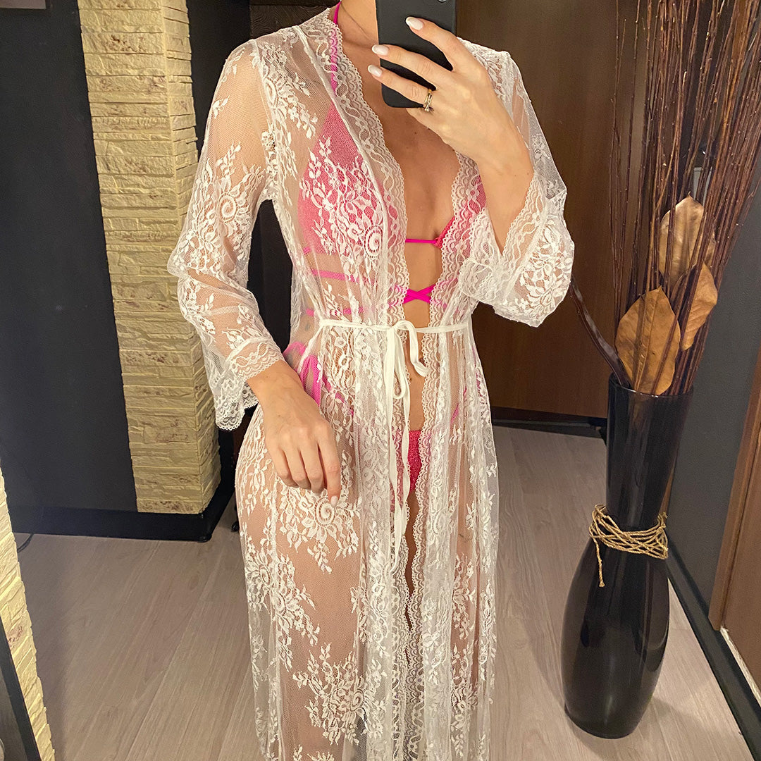 Alyssa Lace Embroidery Long Dress