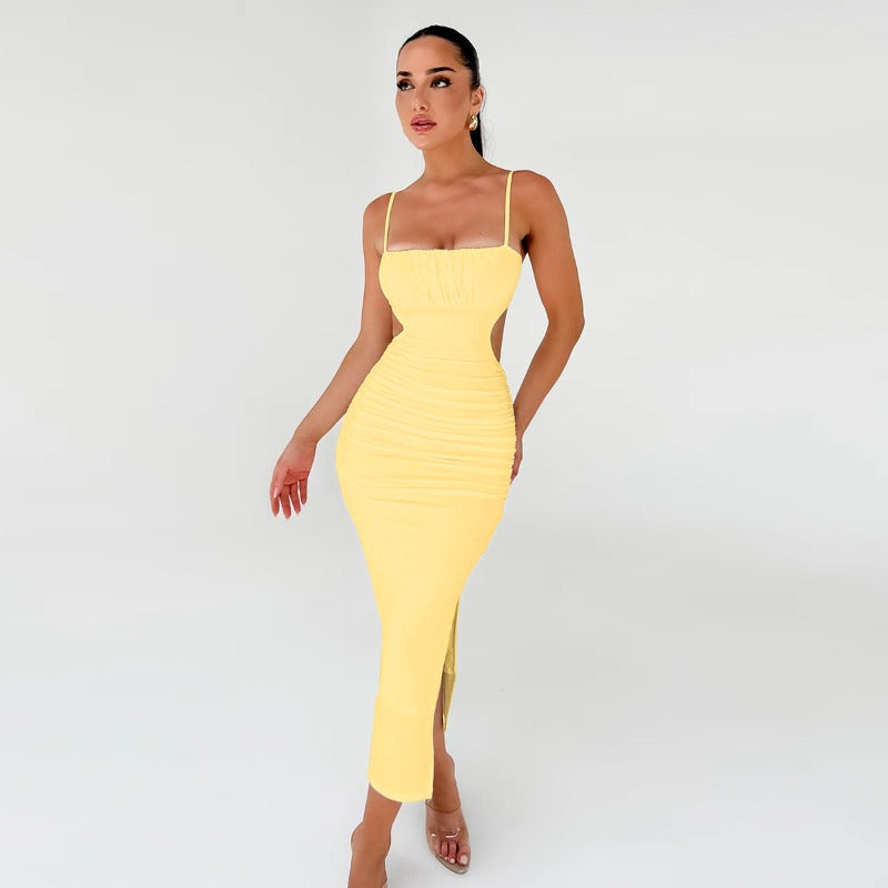 Sharon Backless Cut Out Bodycon Maxi Dress