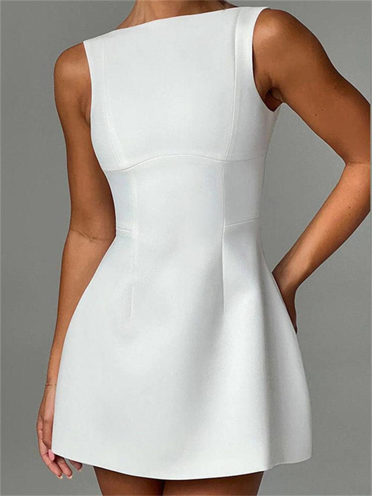 Audrey Backless Slim Mini Dress