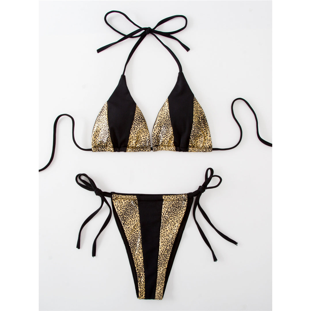 Jessie Splicing Halter Bikini