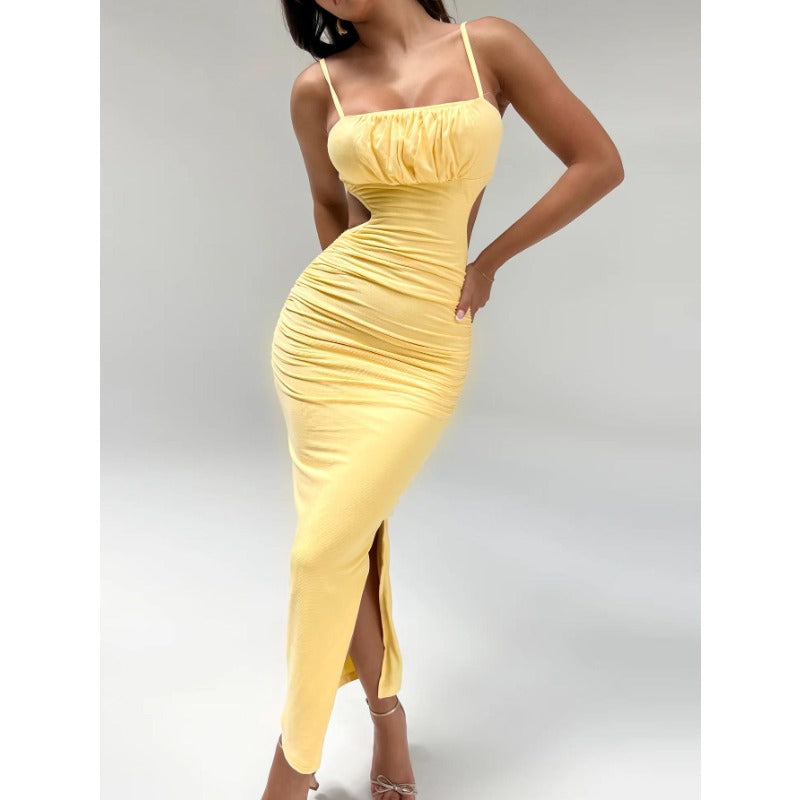 Sharon Backless Cut Out Bodycon Maxi Dress