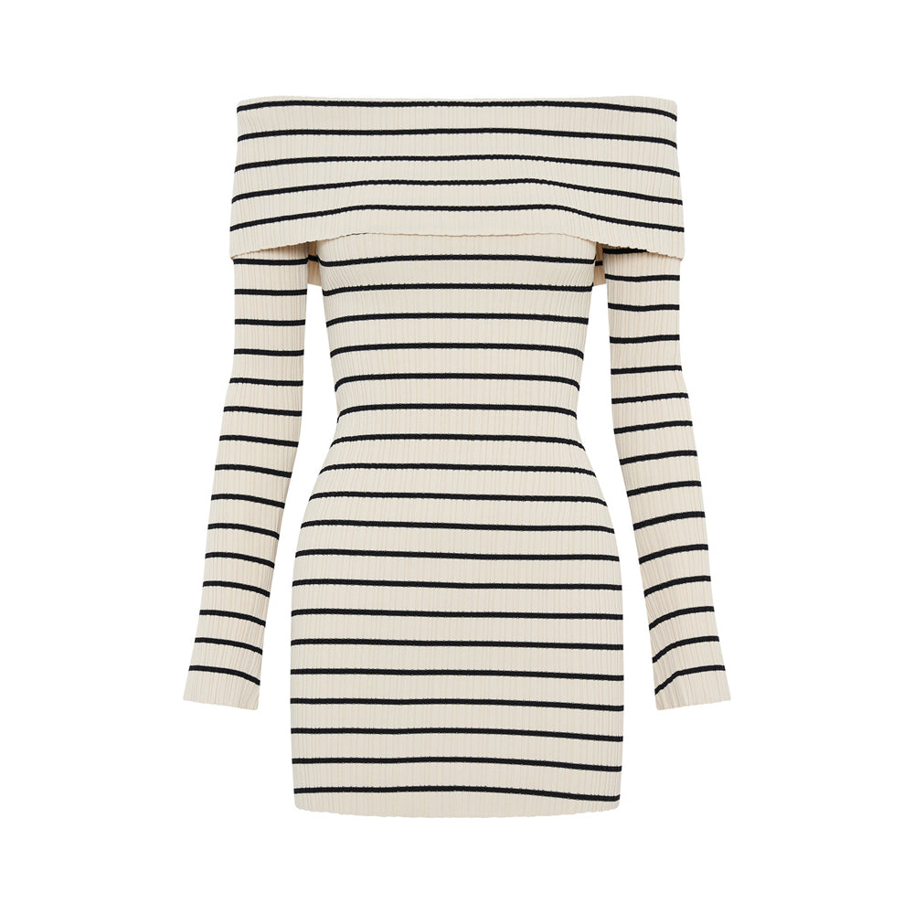 Ethel Striped Knit Sweater Mini Dress