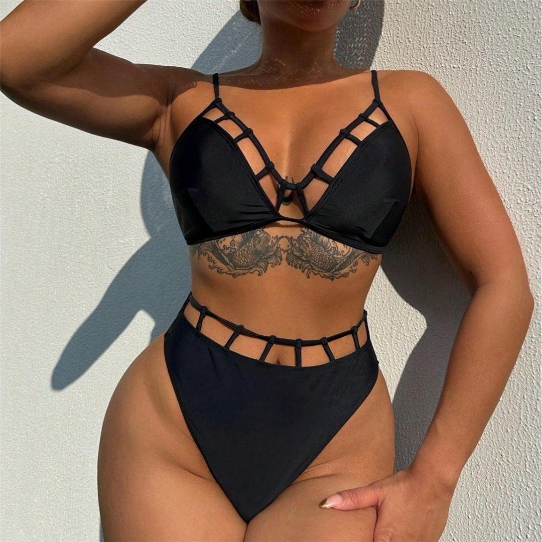 Monica Cut Out High Leg High Waist Bikini