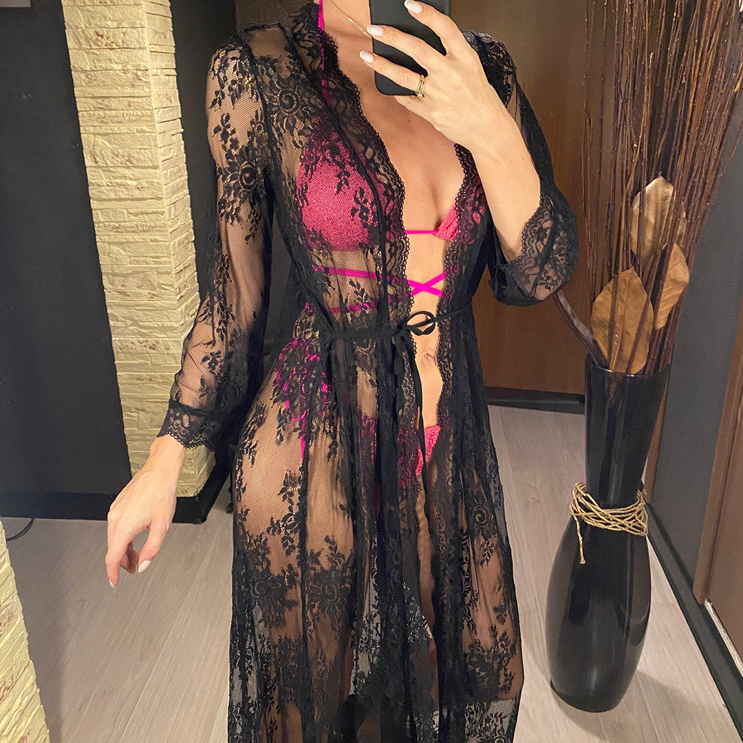 Alyssa Lace Embroidery Long Dress