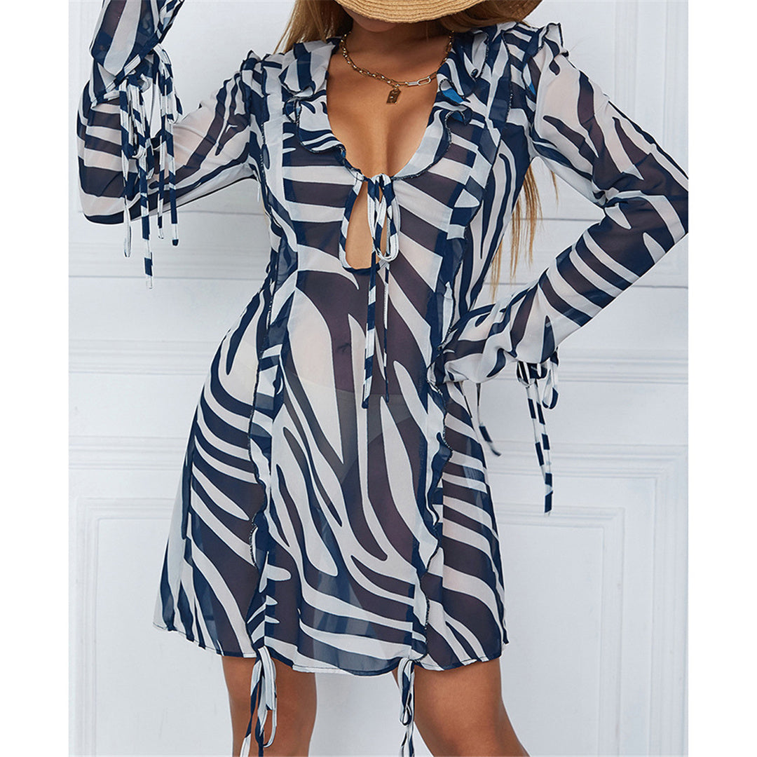 Amber Long Sleeve Hollow Out Sundress Mini Dress