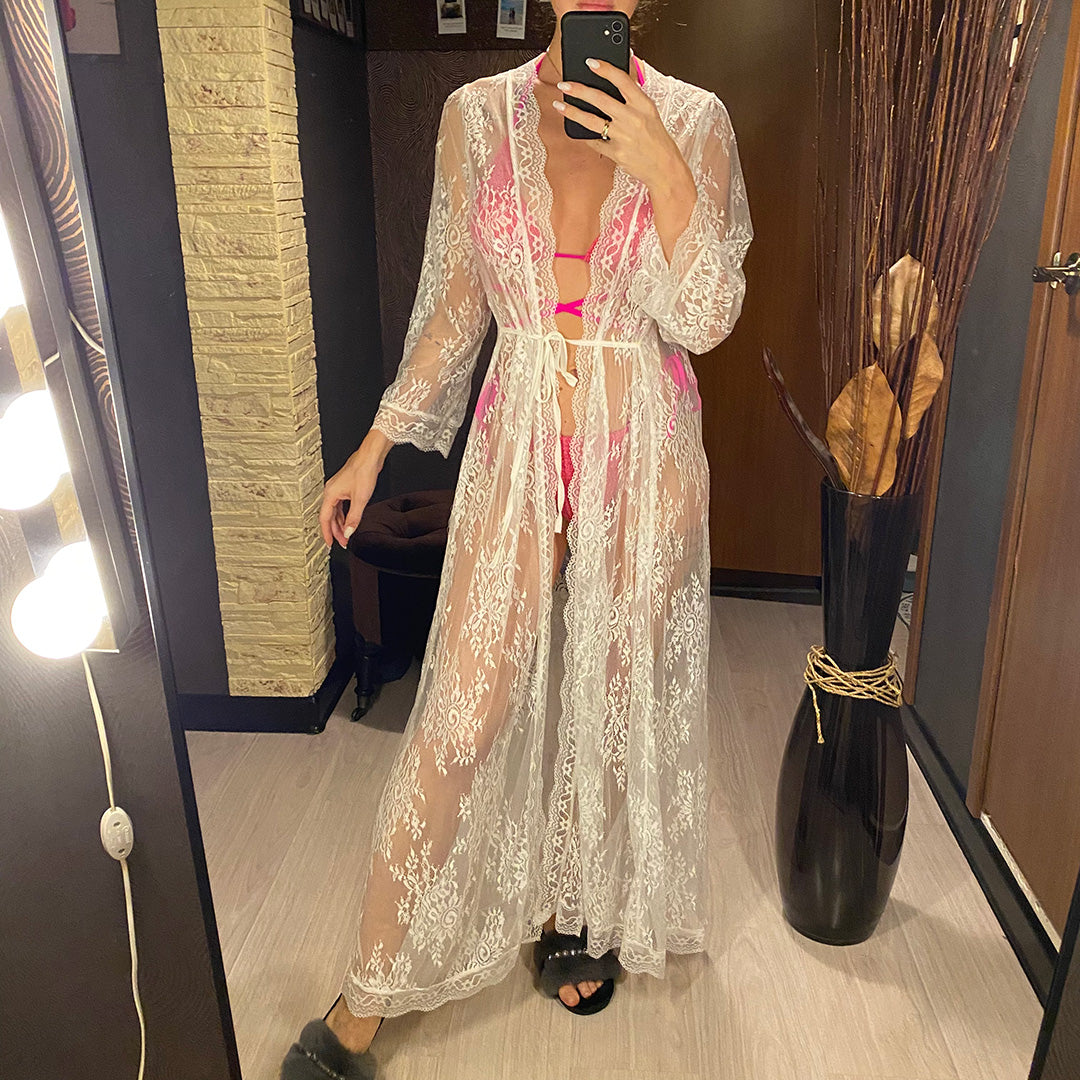 Alyssa Lace Embroidery Long Dress