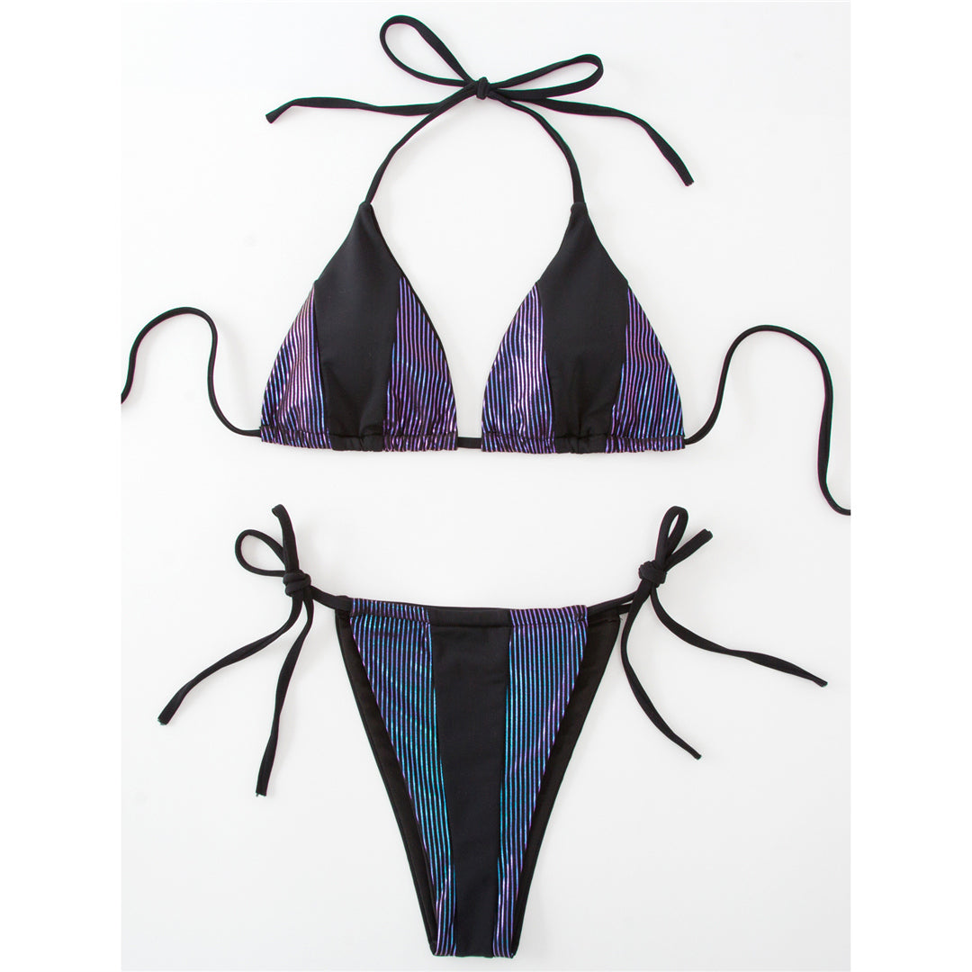 Jessie Splicing Halter Bikini