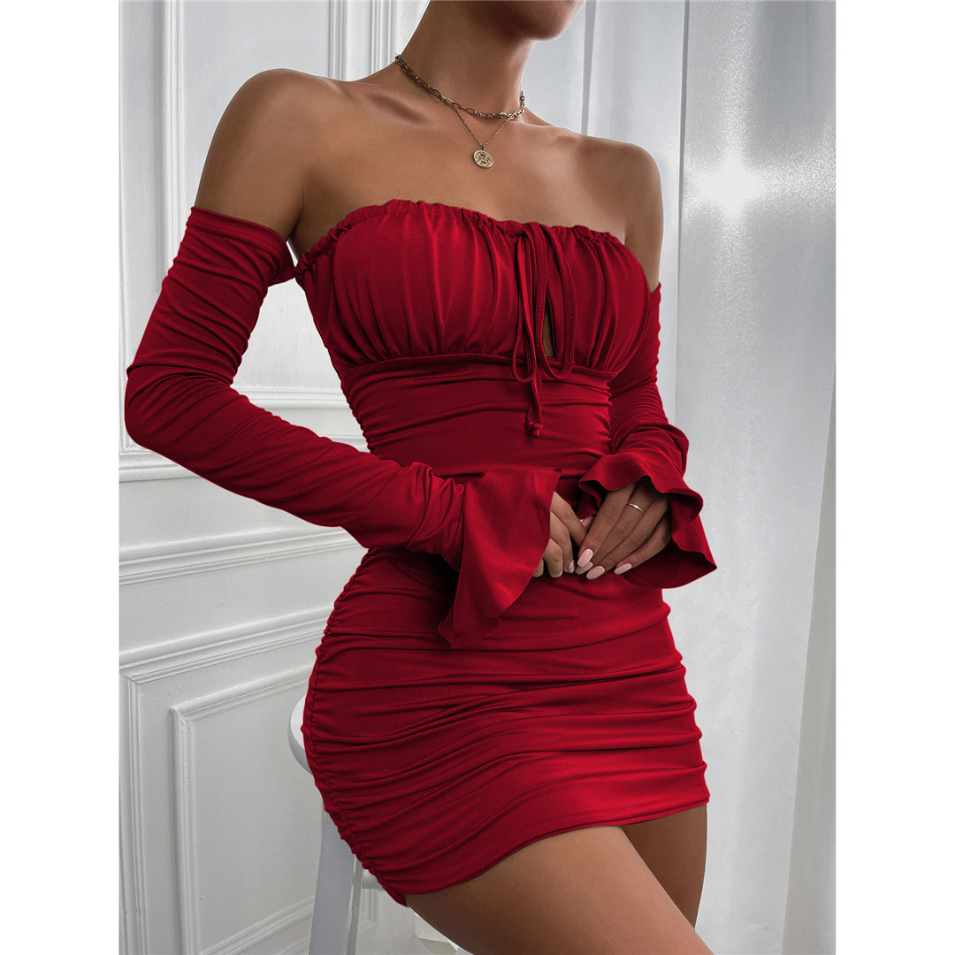 Alexa Off Shoulder Long Sleeve Dress