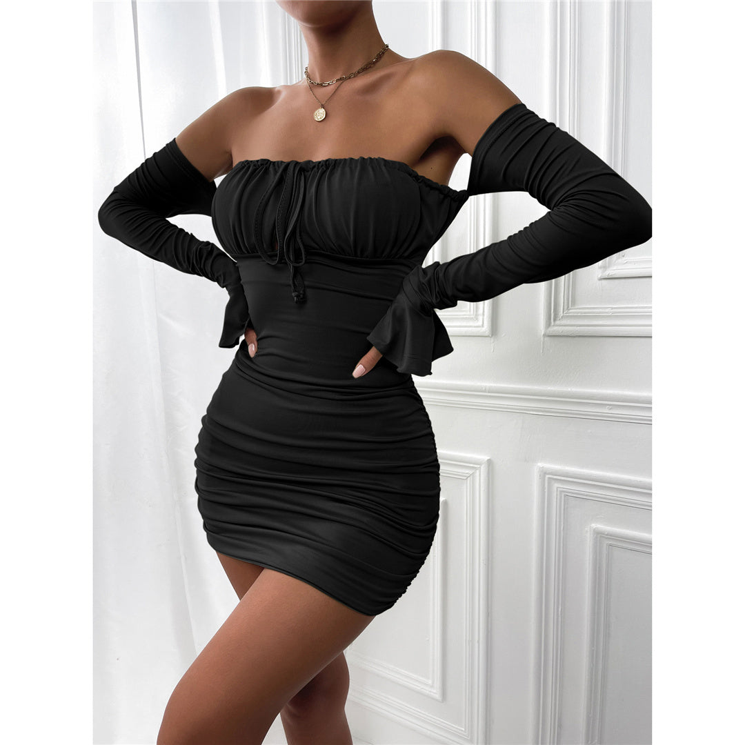 Alexa Off Shoulder Long Sleeve Dress