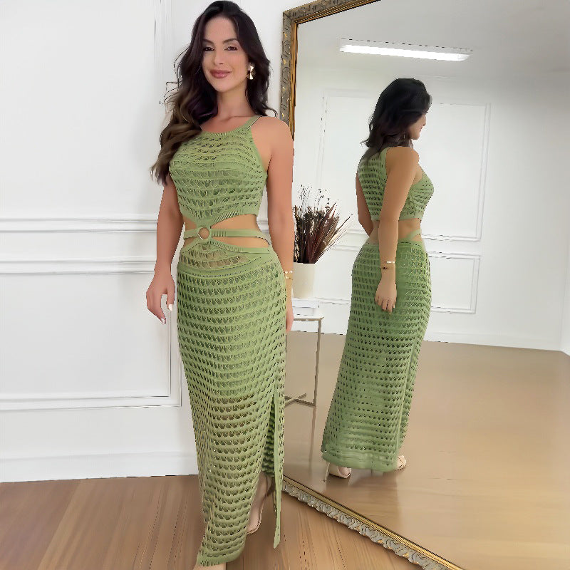 Candice Hollow Out Women Knit Maxi Dress