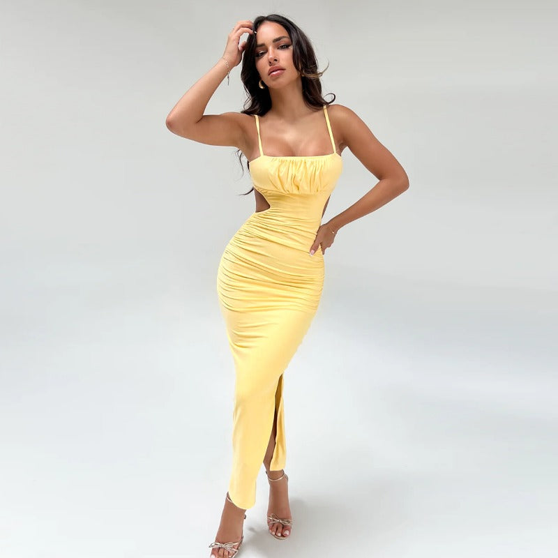 Sharon Backless Cut Out Bodycon Maxi Dress