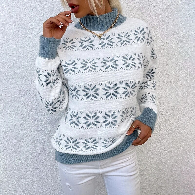 Zoe Di Mock Neck Full Sleeve Women Sweater