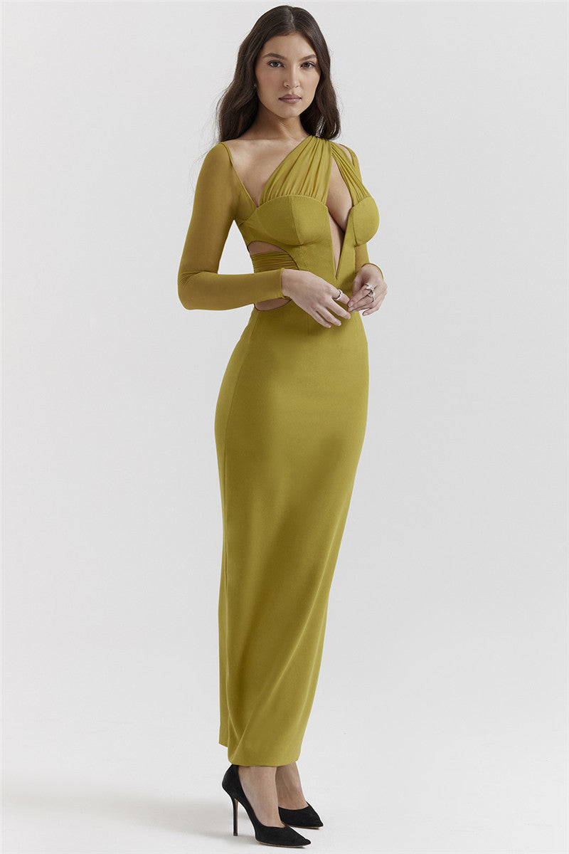 Alison Hollow Out Bodycon Sexy Maxi Dress