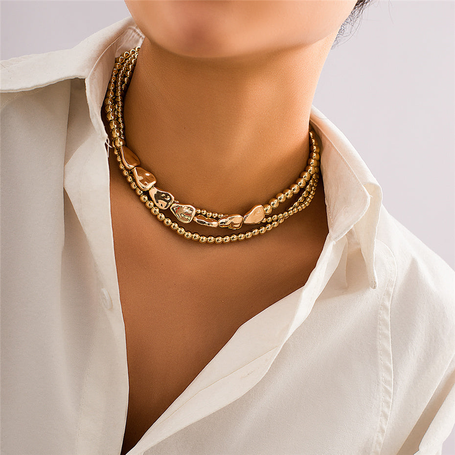 Carmen Vintage Multilayer Ball Chain Necklace