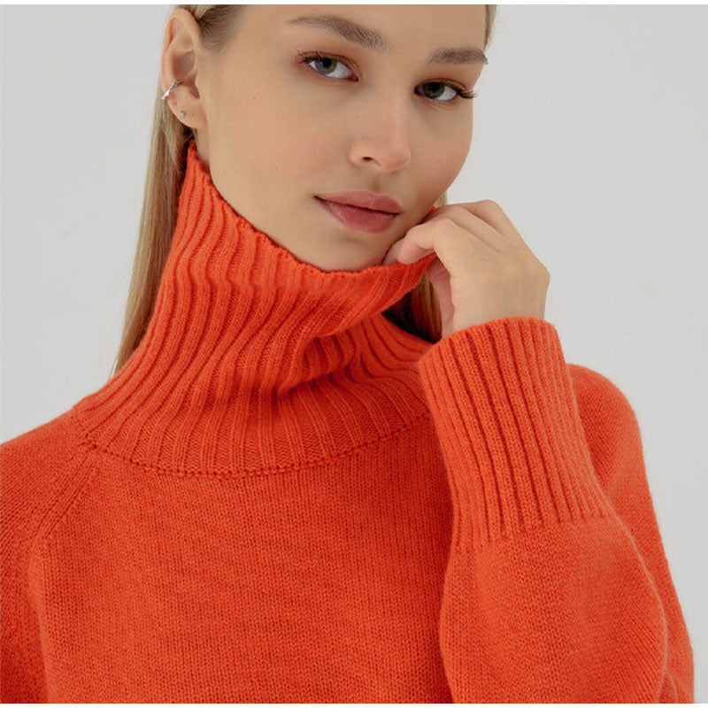 Gloria Turtleneck Raglan Sleeves Women Sweater