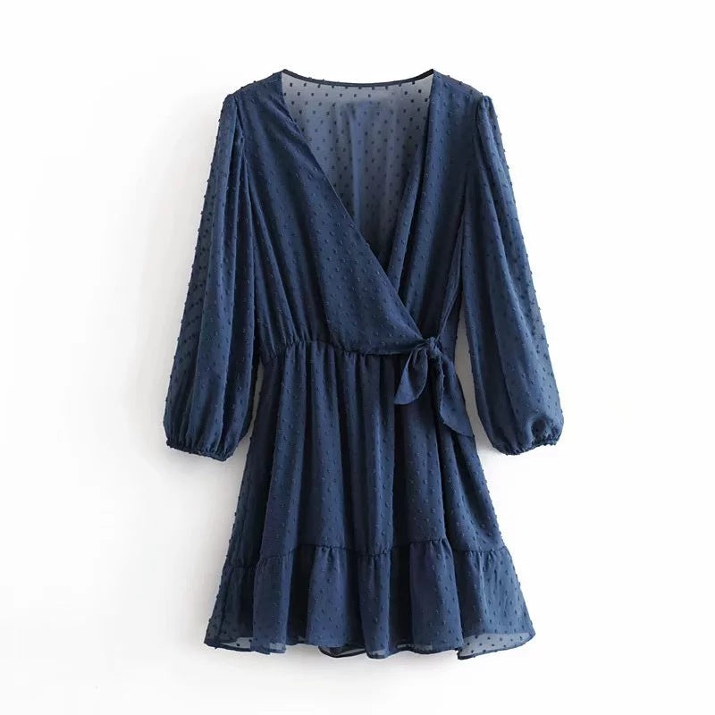 Stella Ruffles Lace Chiffon Dress