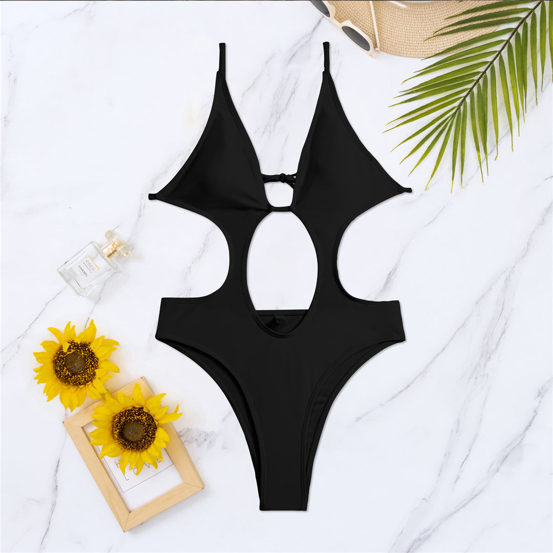 Louise Tummy Cut Out Backless One Piece Swimsuit