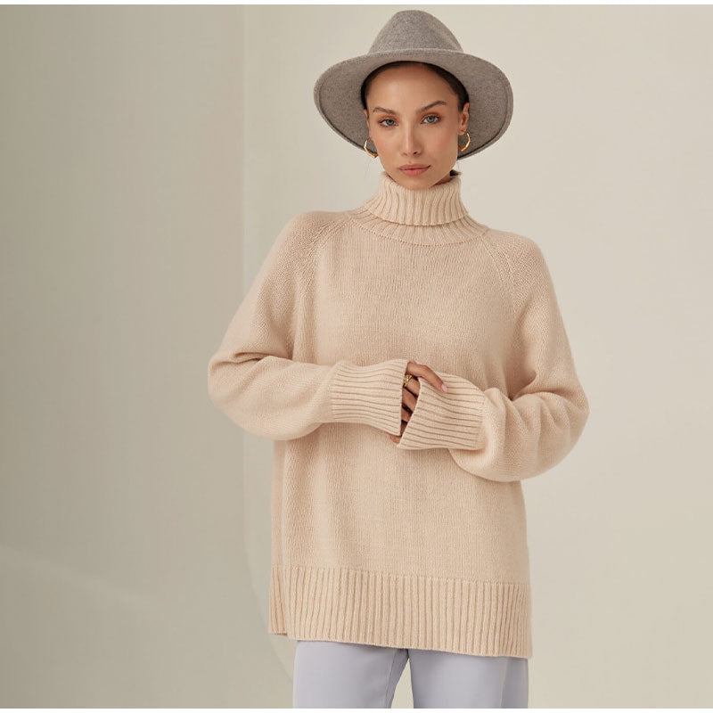 Gloria Turtleneck Raglan Sleeves Women Sweater