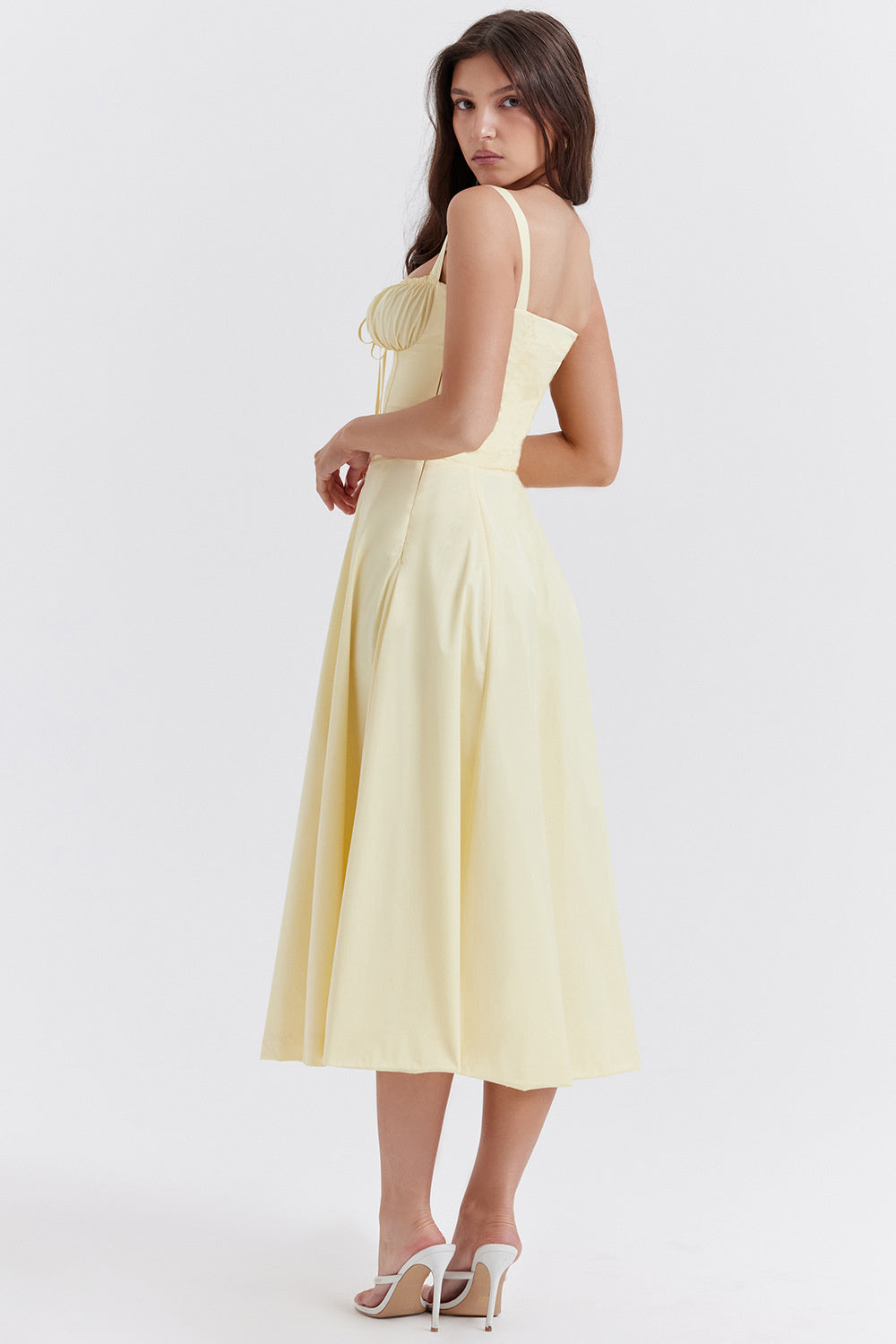 Hayley Spaghetti Strap Sleeveless A-line Midi Dress