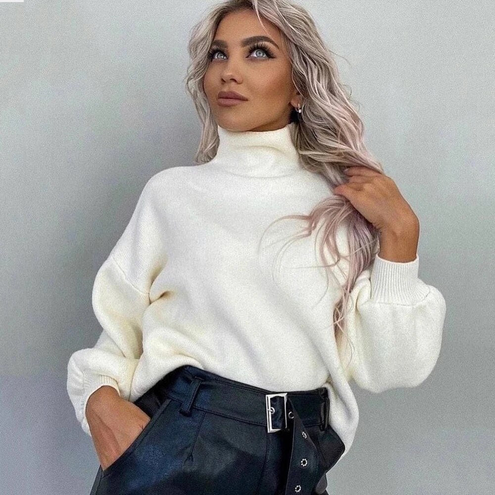 Carmen Long Sleeve Solid Women Sweater