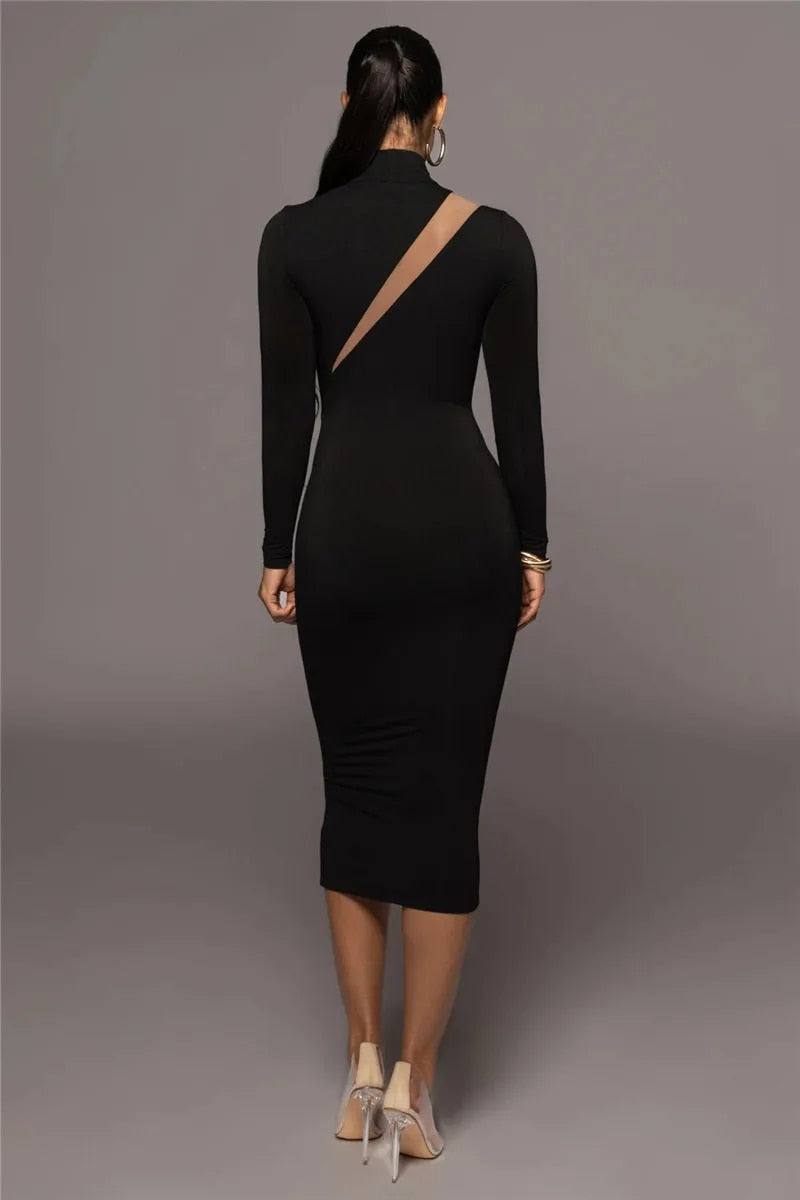 Sue Long Sleeve Bodycon Sexy Maxi Dress