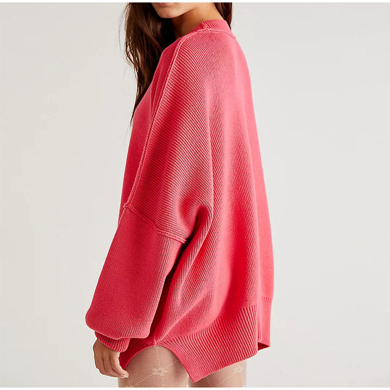 Ella Oversized Slit Knit Women Sweater