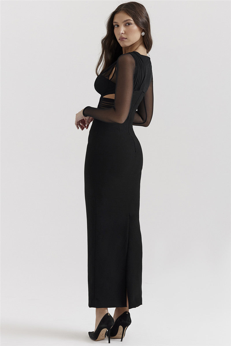 Alison Hollow Out Bodycon Sexy Maxi Dress