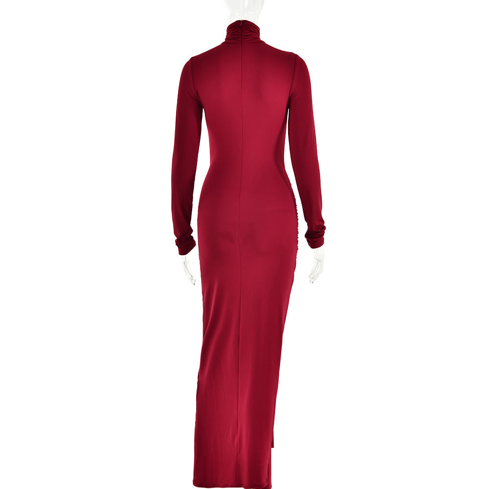 Gloria Turtleneck Long Sleeve Maxi Dress