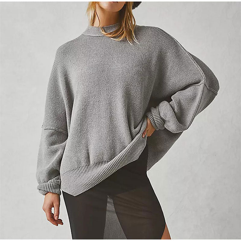 Ella Oversized Slit Knit Women Sweater