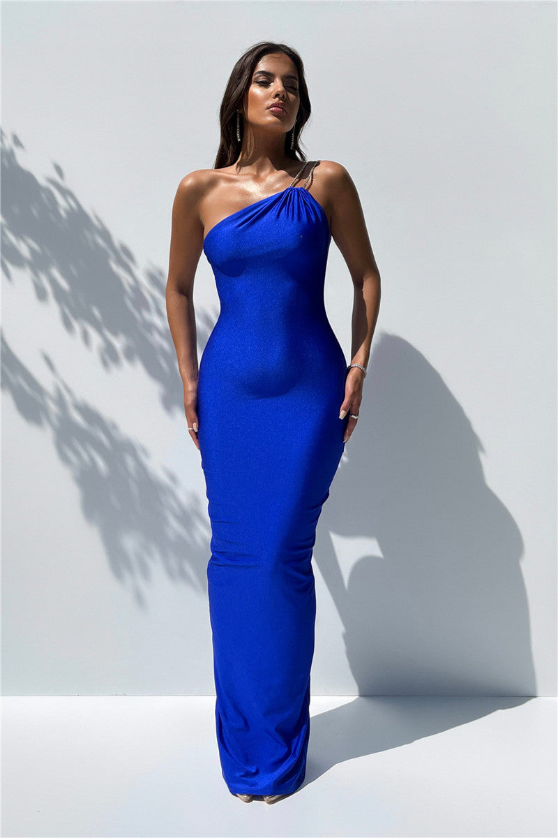 Joan One Shoulder Backless Sexy Maxi Dress