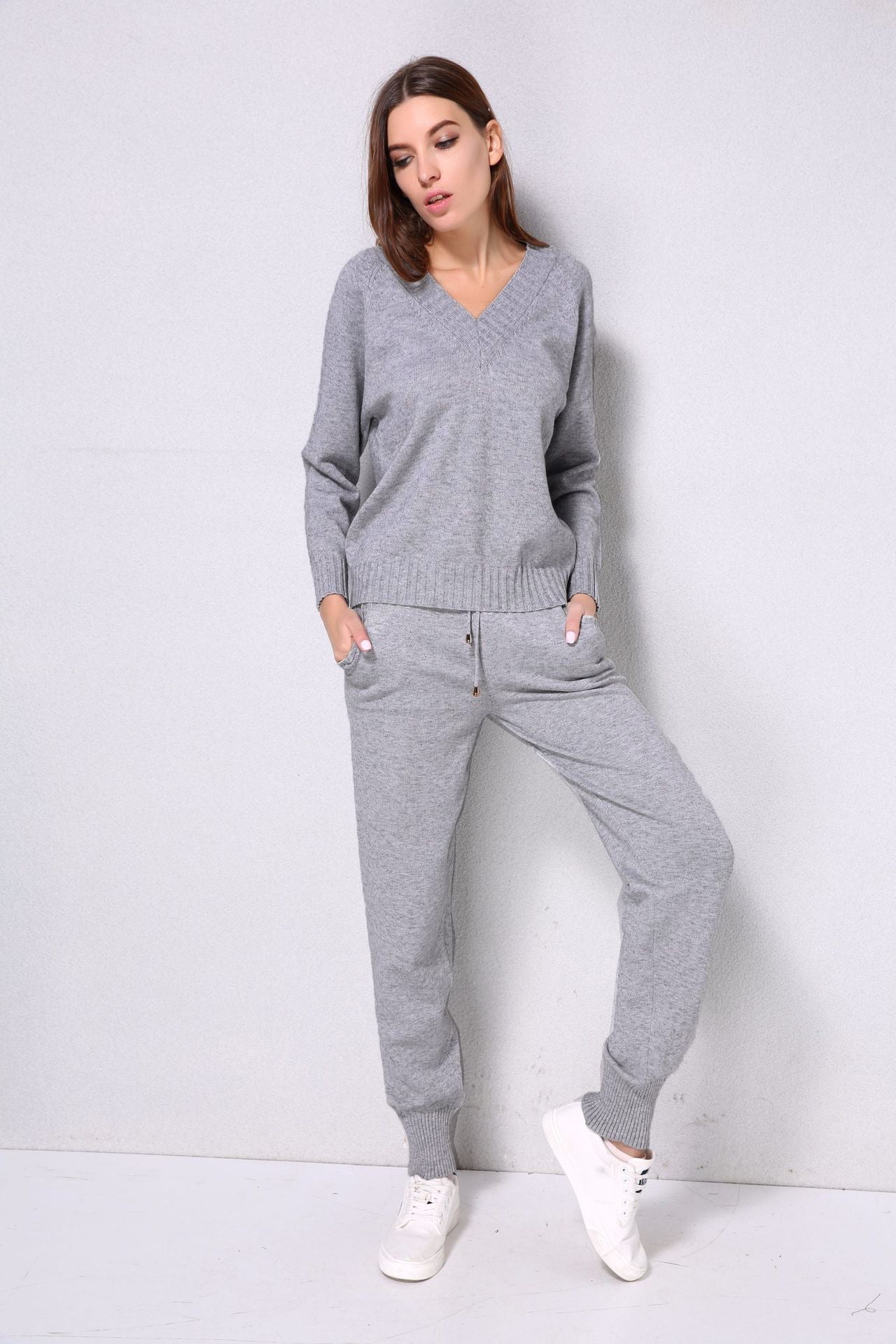 Barbara V Neck Sweater and Harem Pant