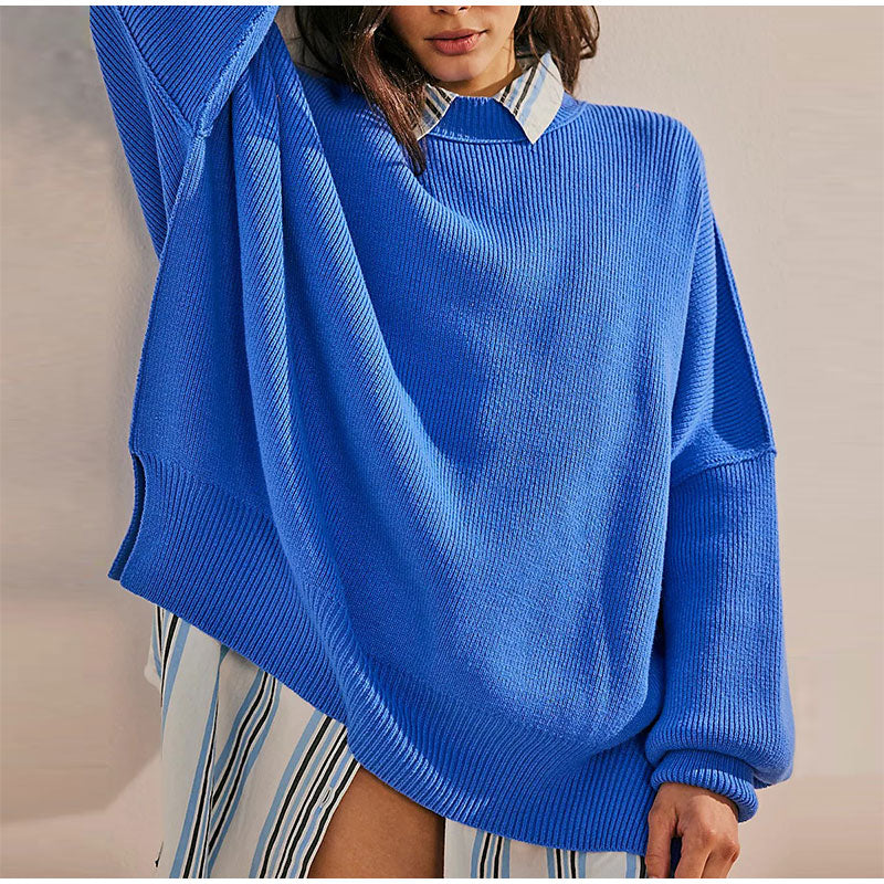 Ella Oversized Slit Knit Women Sweater