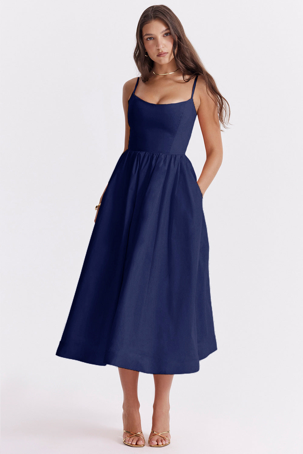 Valerie A-line Loose Midi Dress