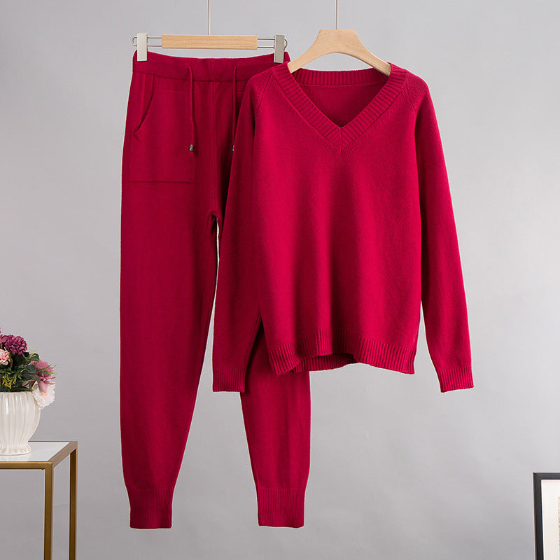 Barbara V Neck Sweater and Harem Pant