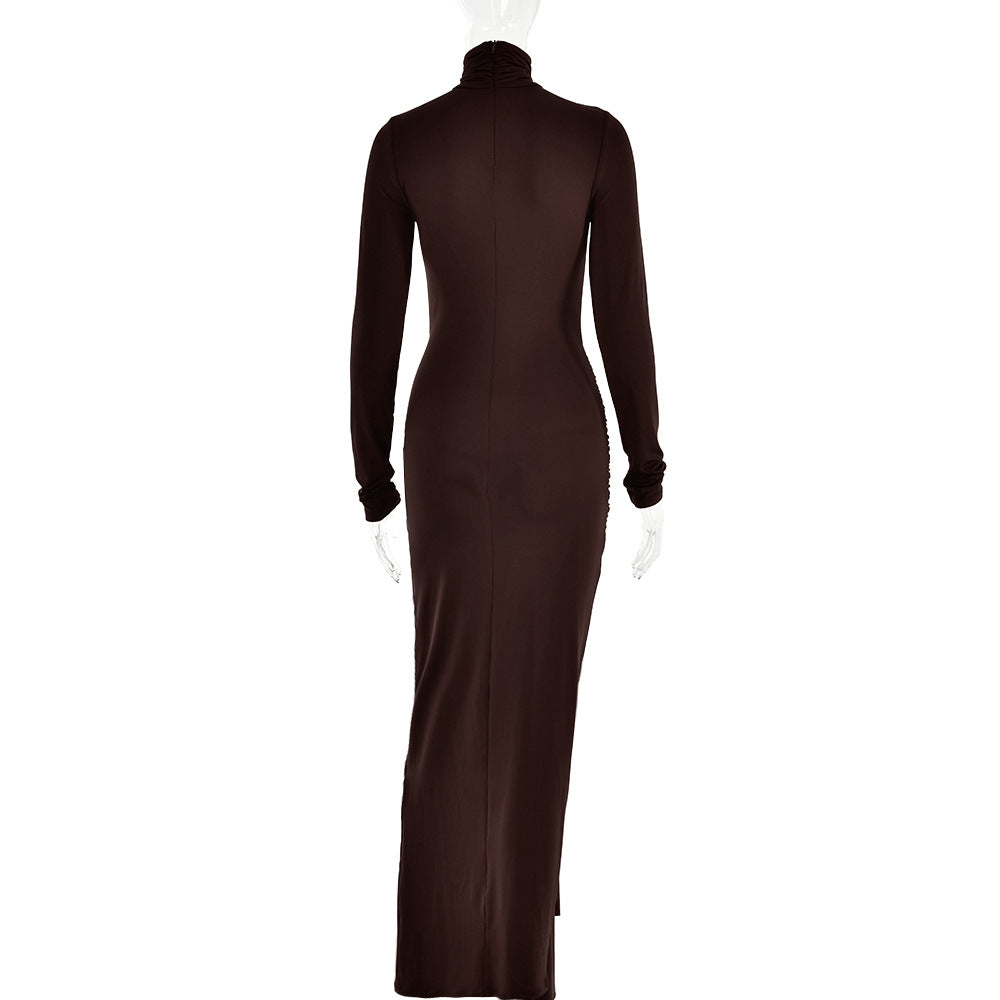 Gloria Turtleneck Long Sleeve Maxi Dress