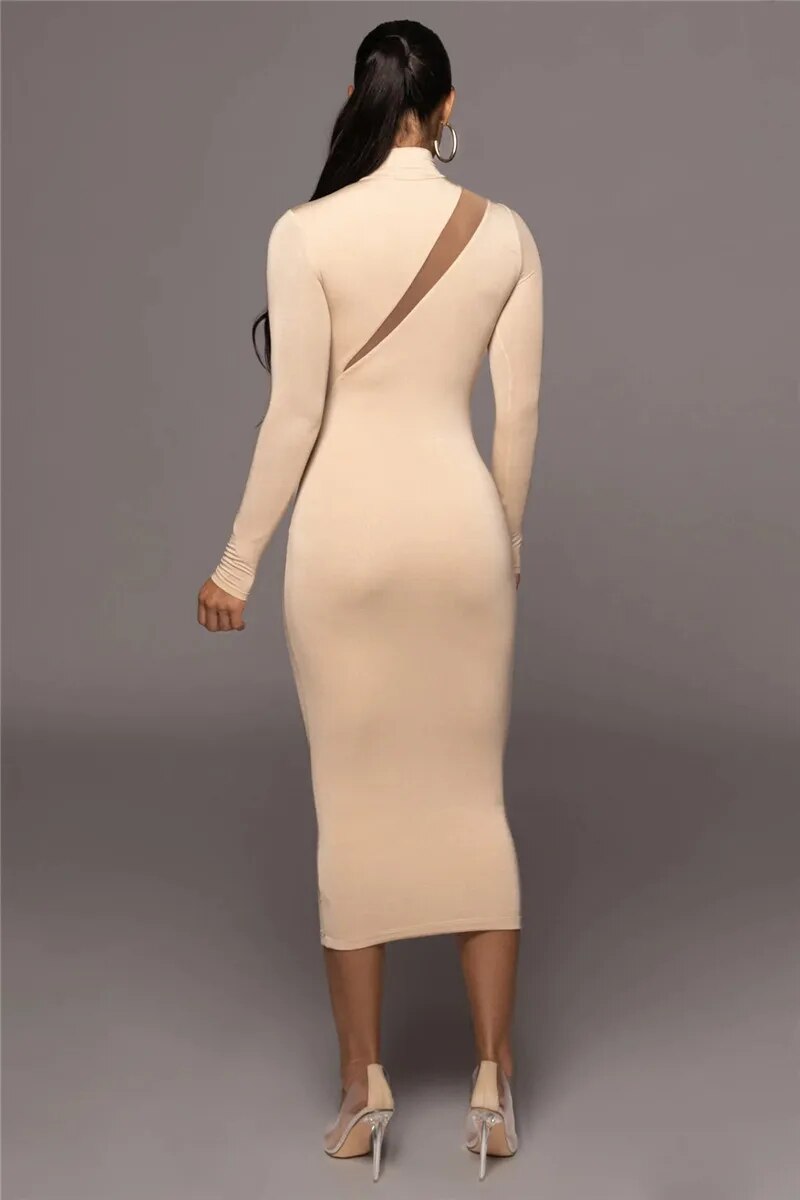 Sue Long Sleeve Bodycon Sexy Maxi Dress