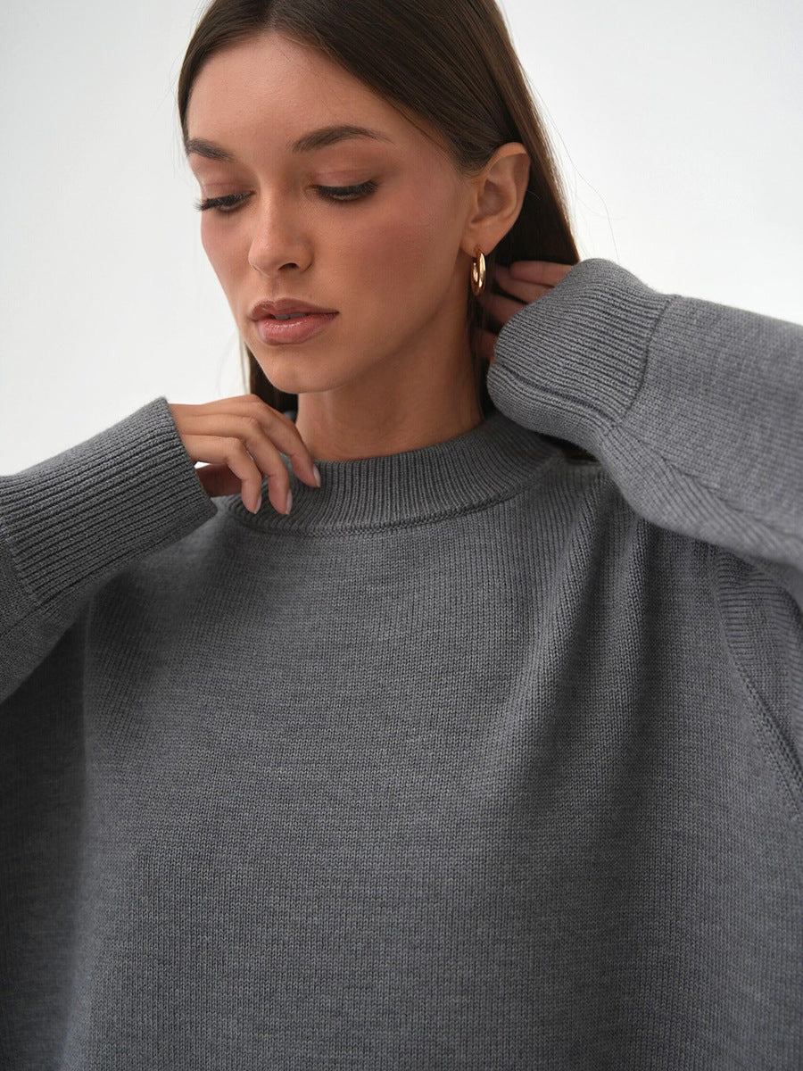 Janice O Neck Oversized Casual Women Sweater