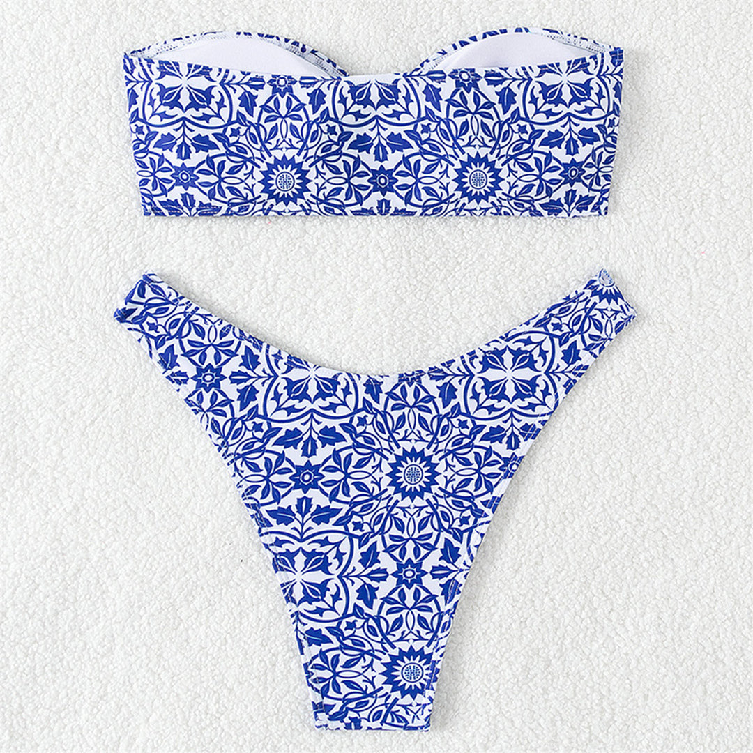 Natalie Bandeau Printed Brazilian Bikini