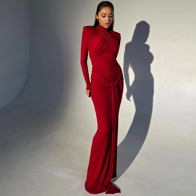 Connie Long Sleeve Bandage Maxi Dress