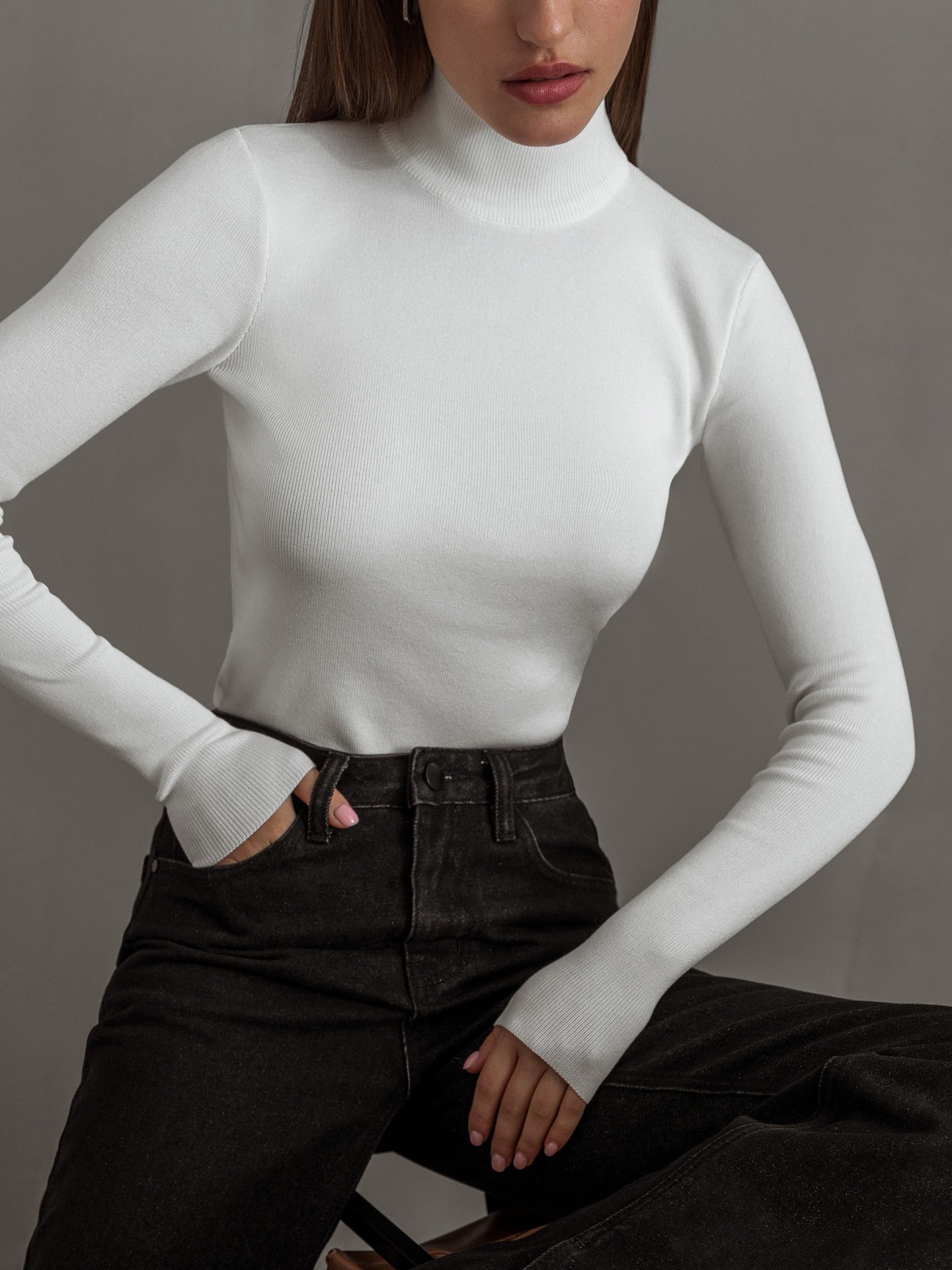 Sheila Turtleneck Slim Women Sweater