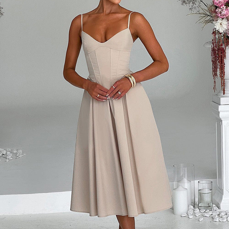 Sandy Backless Loose Sexy Midi Dress