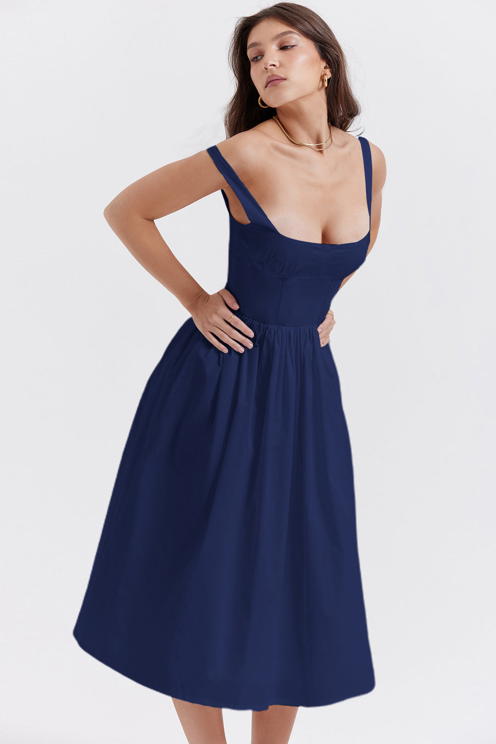 Tanya Summer Backless Midi Dress