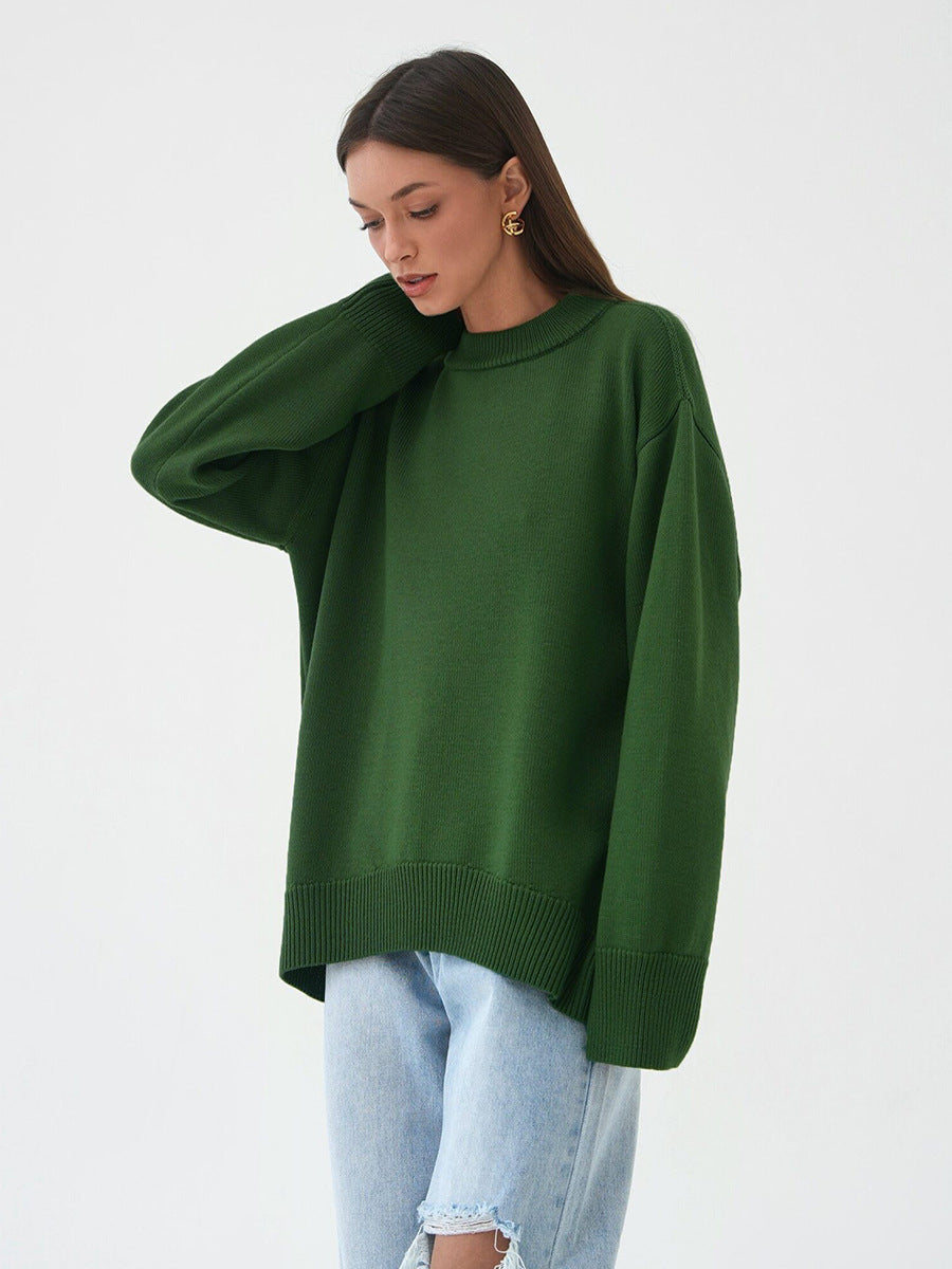 Janice O Neck Oversized Casual Women Sweater