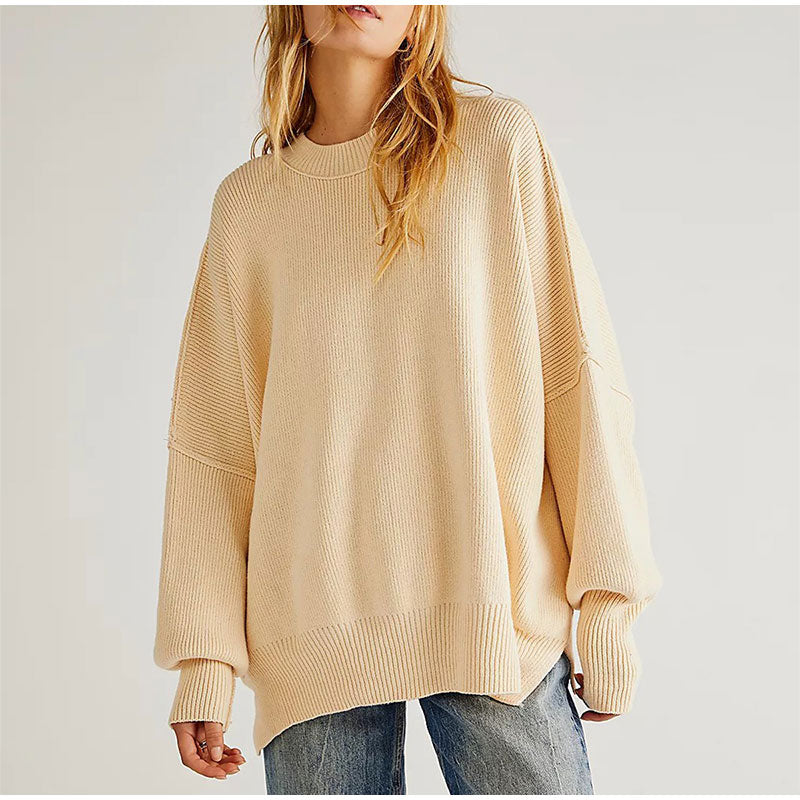 Ella Oversized Slit Knit Women Sweater