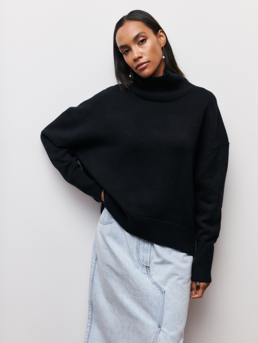 Monica Turtleneck Oversized Casual Women Sweater