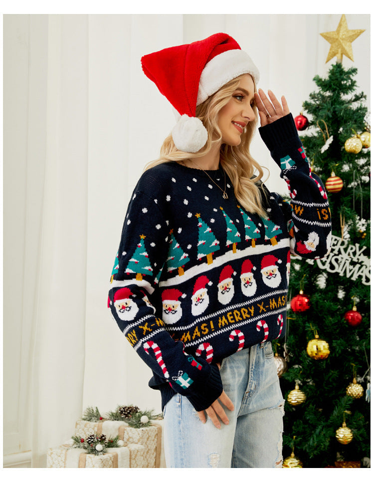 Wendy New Year Christmas Loose Women Sweater