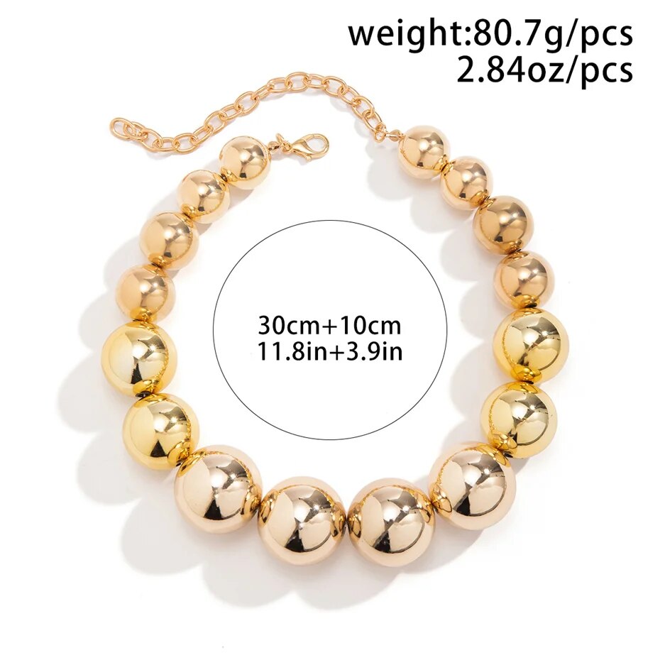 Erin Big Ball Bead Chain Necklace