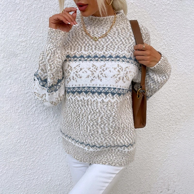 Ruby Mock Neck Women Sweater