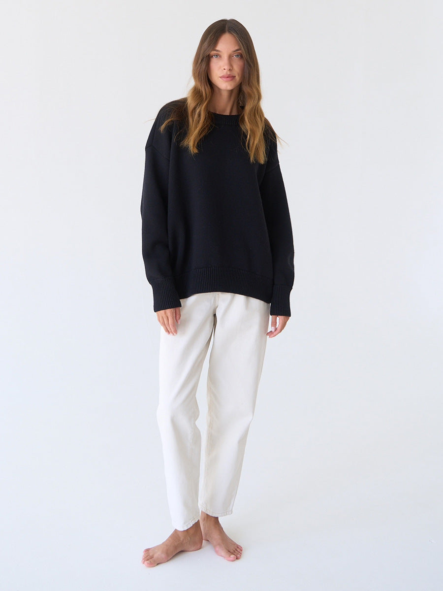 Janice O Neck Oversized Casual Women Sweater