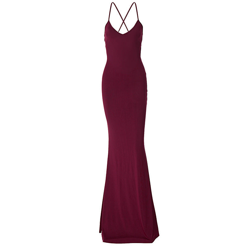 Natalie Backless Bodycon Maxi Dress